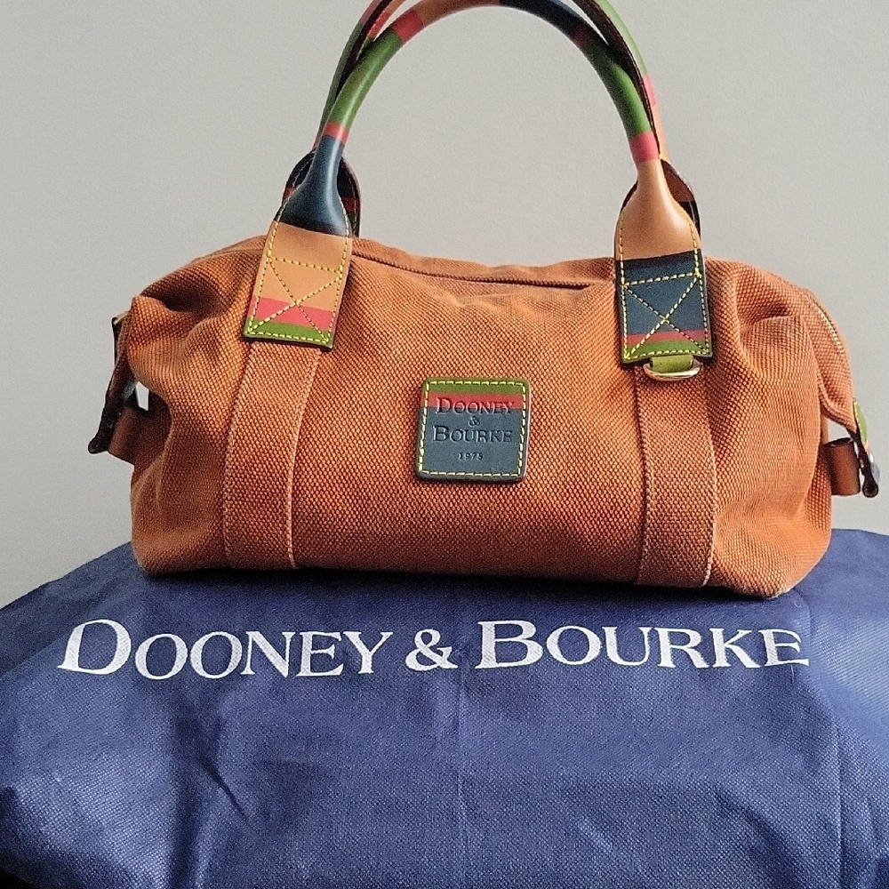 Dooney & Bourke Orange Canvas Satchel